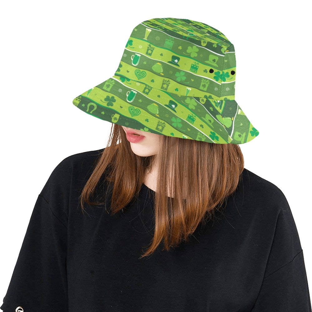 Shamrock Print Design LKS303 Unisex Bucket Hat