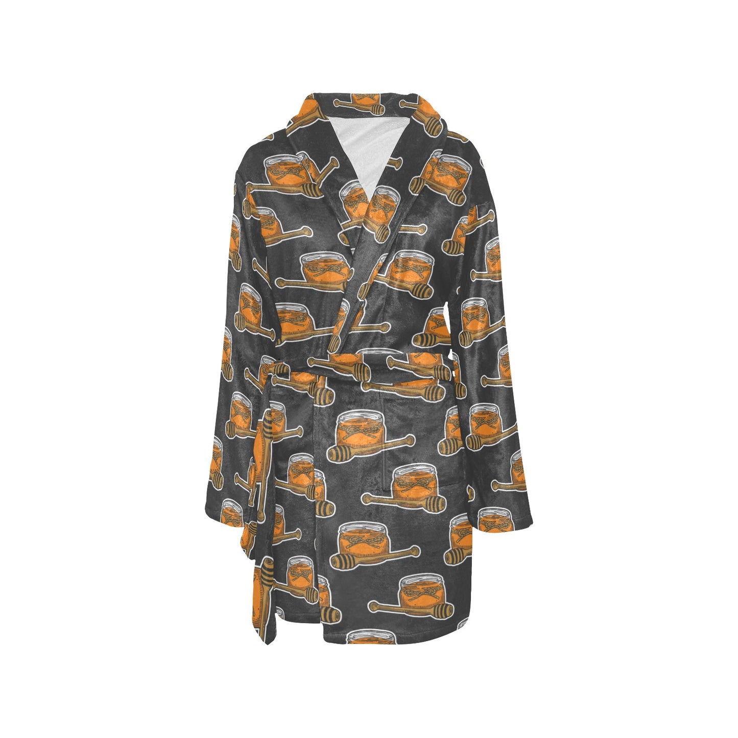 Honey Bee Print Design LKS305 Women's Fleece Robe