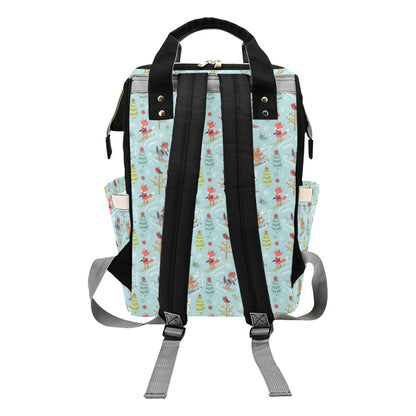 Ski Fox Cute Print Design LKS303 Diaper Bag Backpack