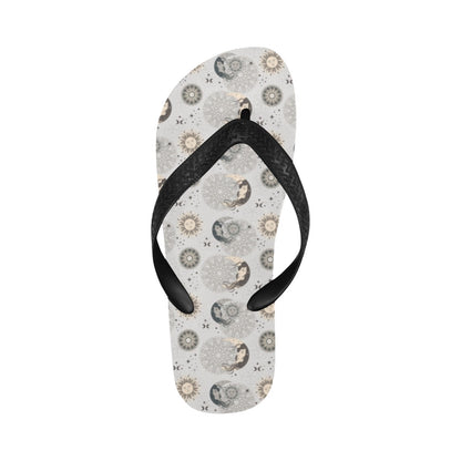 Sun Moon Print Design LKS302 Flip Flops
