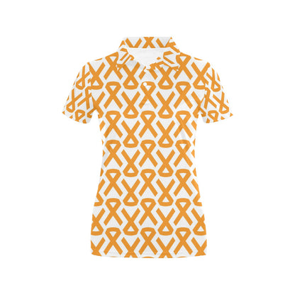 Appendix cancer Pattern Print Design 02 Women's Polo Shirt