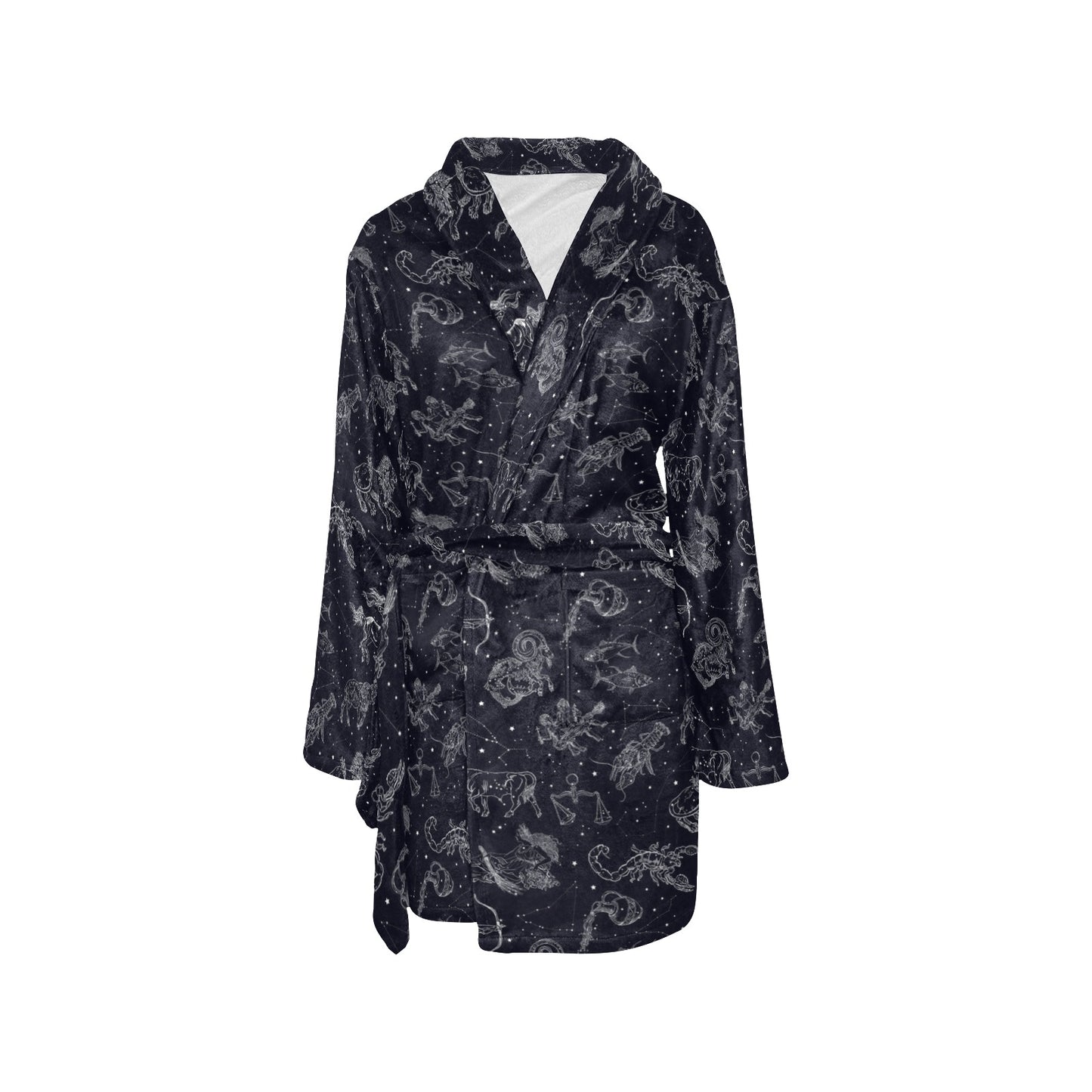 Zodiac Print Design LKS304 Women's Fleece Robe