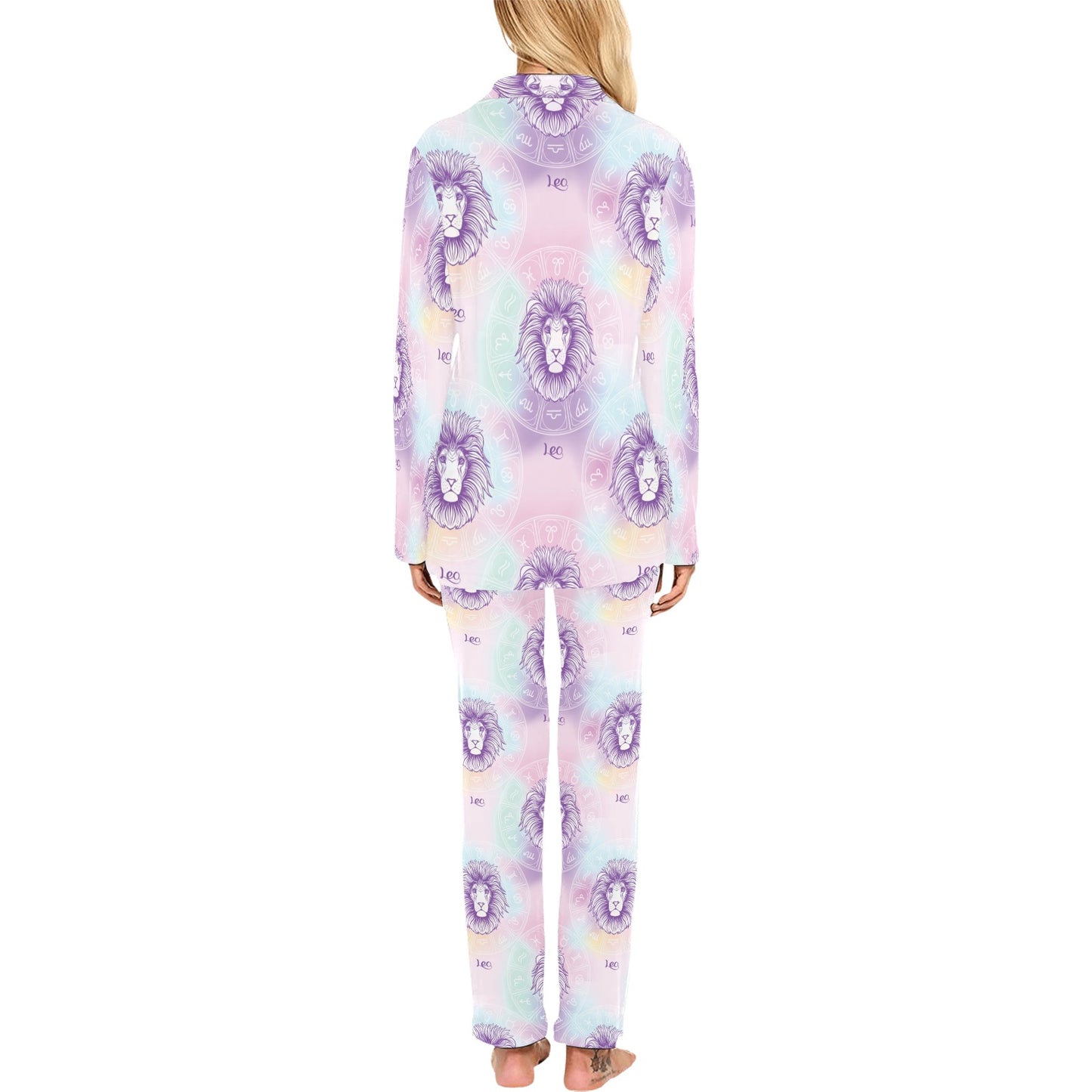 Leo Pattern Print Design 03 Women's Long Pajama Set