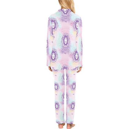 Leo Pattern Print Design 03 Women's Long Pajama Set