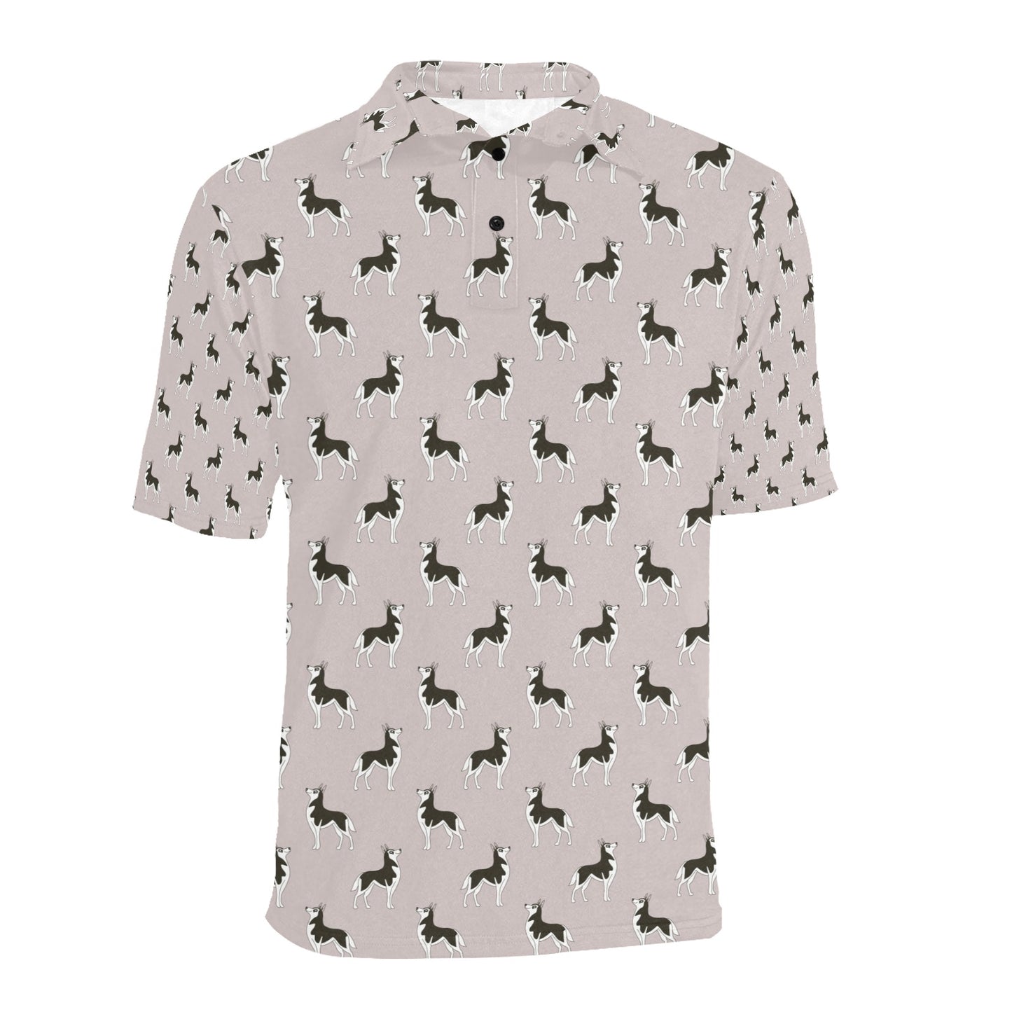 Siberian Huskies Print Design LKS301 Men Polo Shirt