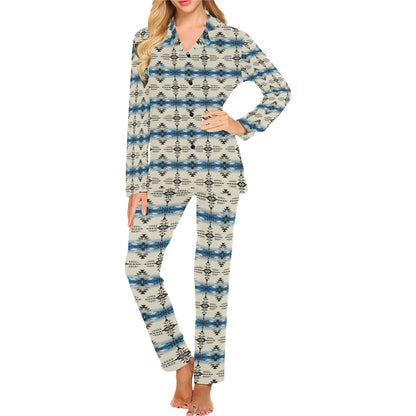 Southwest Pattern Print Design LKS304 Women's Long Pajama Set