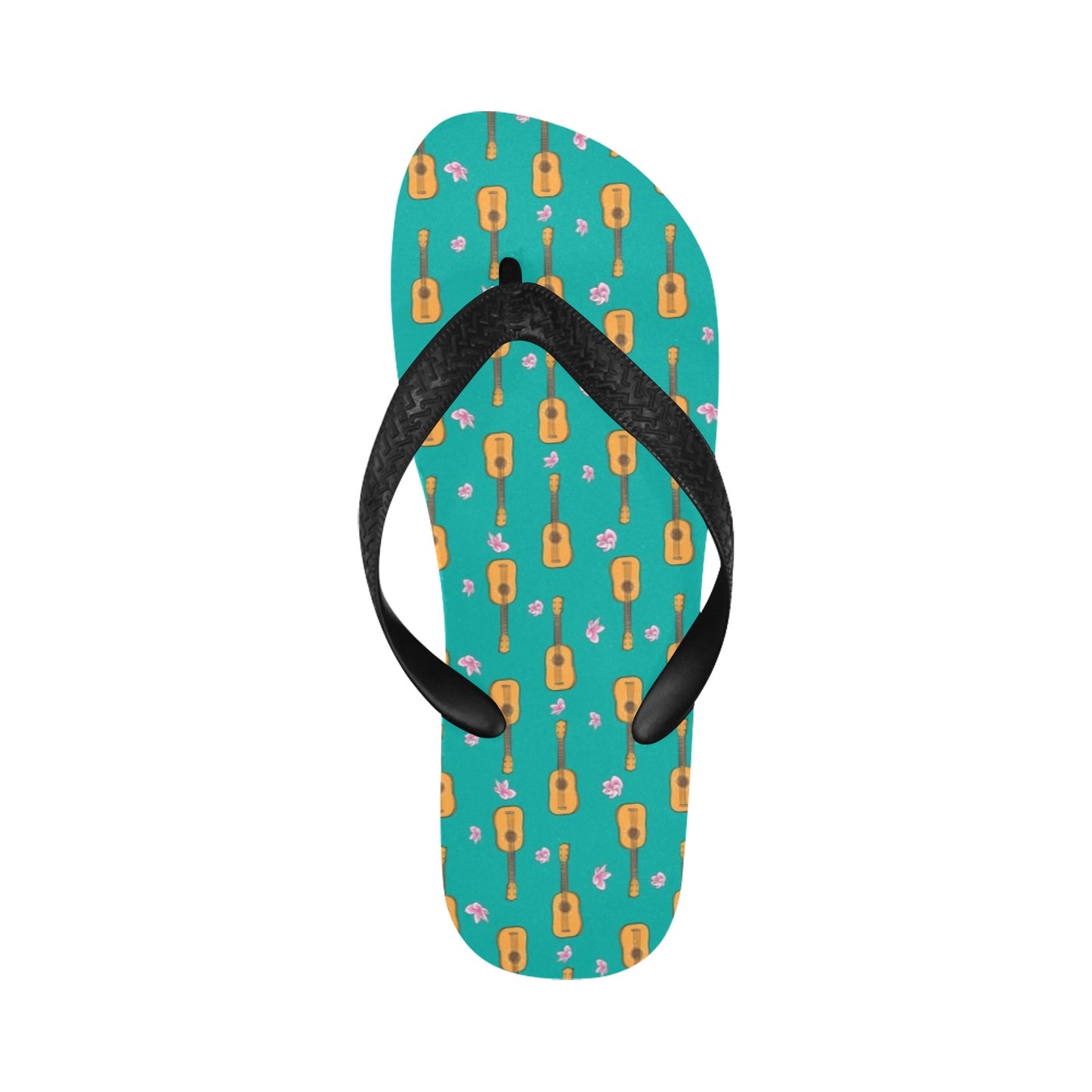 Ukulele Print Design LKS403 Flip Flops