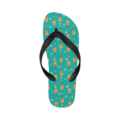 Ukulele Print Design LKS403 Flip Flops
