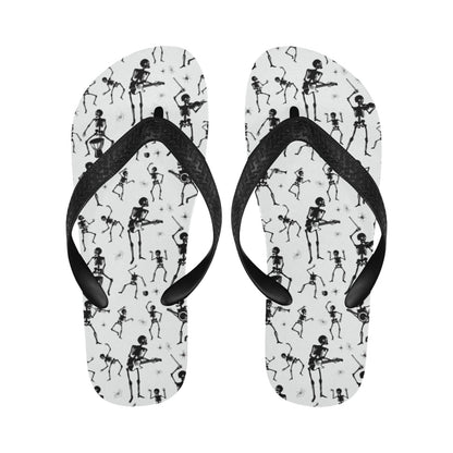 Skeleton Music Player Print Design LKS303 Flip Flops