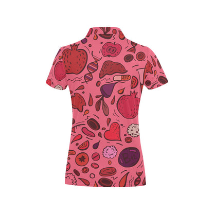 Phlebotomist Pattern Print Design A01 Women's Polo Shirt