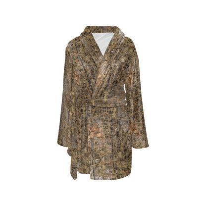 Camouflage Realtree Pattern Print Design 01 Women's Fleece Robe