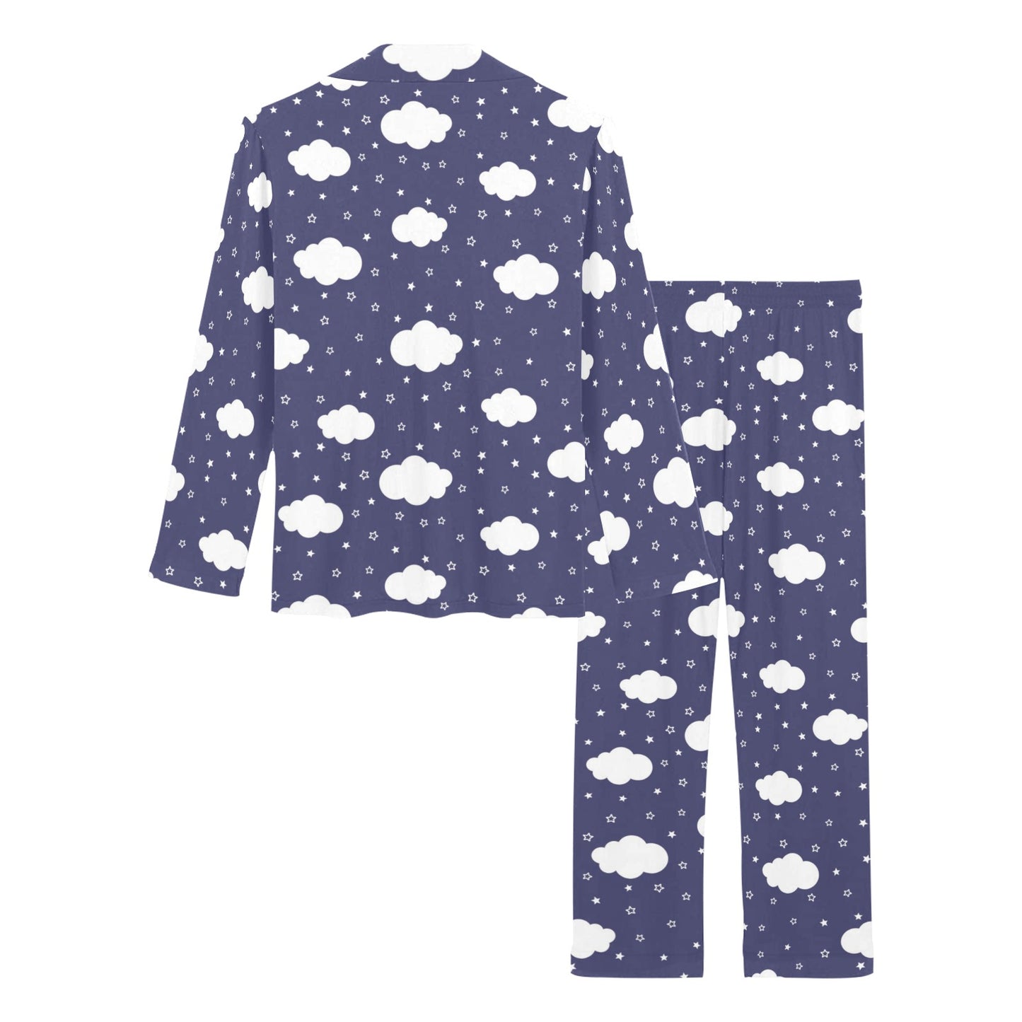 Cloud Pattern Print Design 03 Women's Long Pajama Set