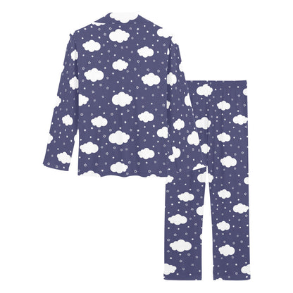 Cloud Pattern Print Design 03 Women's Long Pajama Set