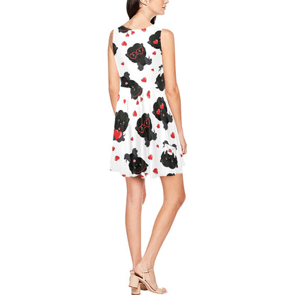 Affenpinscher Pattern Print Design 01 Sleeveless Dress