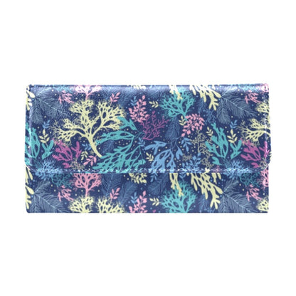Seaweed Print Design LKS301 Women's Trifold Wallet