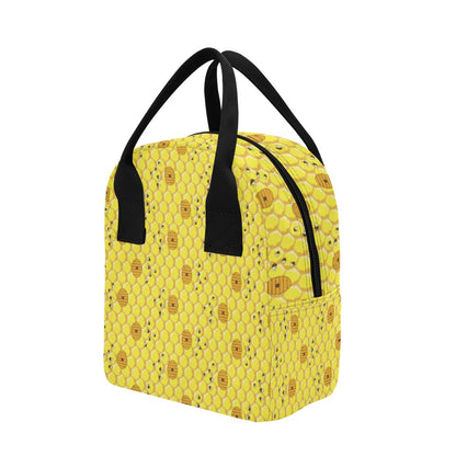 Honey Bee Print Design LKS303 Insulated Lunch Bag