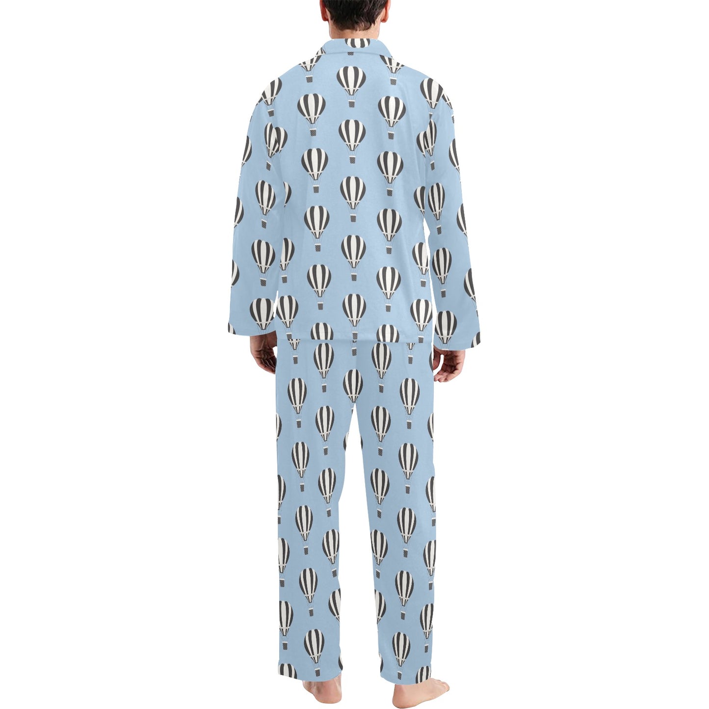 Ballon Pattern Print Design 05 Men's Long Pajama Set