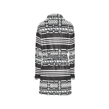 Samoan Tattoo Print Design LKS304 Women's Fleece Robe