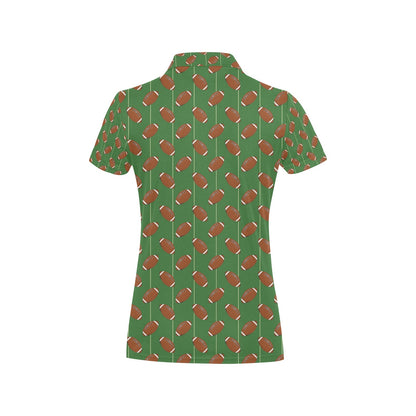 American Football on Field Themed Women's Polo Shirt