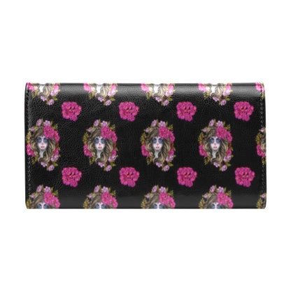Day of the Dead Makeup Girl Women's Trifold Wallet