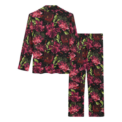 Iris Pattern Print Design IR03 Women's Long Pajama Set