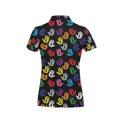 Cancer Awareness Pattern Print Design 04 Women's Polo Shirt