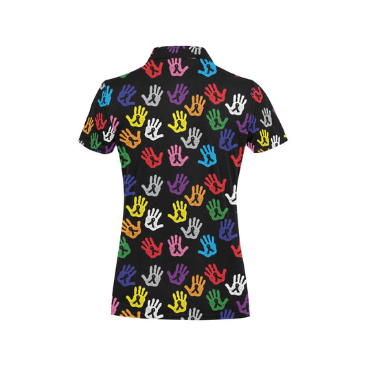 Cancer Awareness Pattern Print Design 04 Women's Polo Shirt