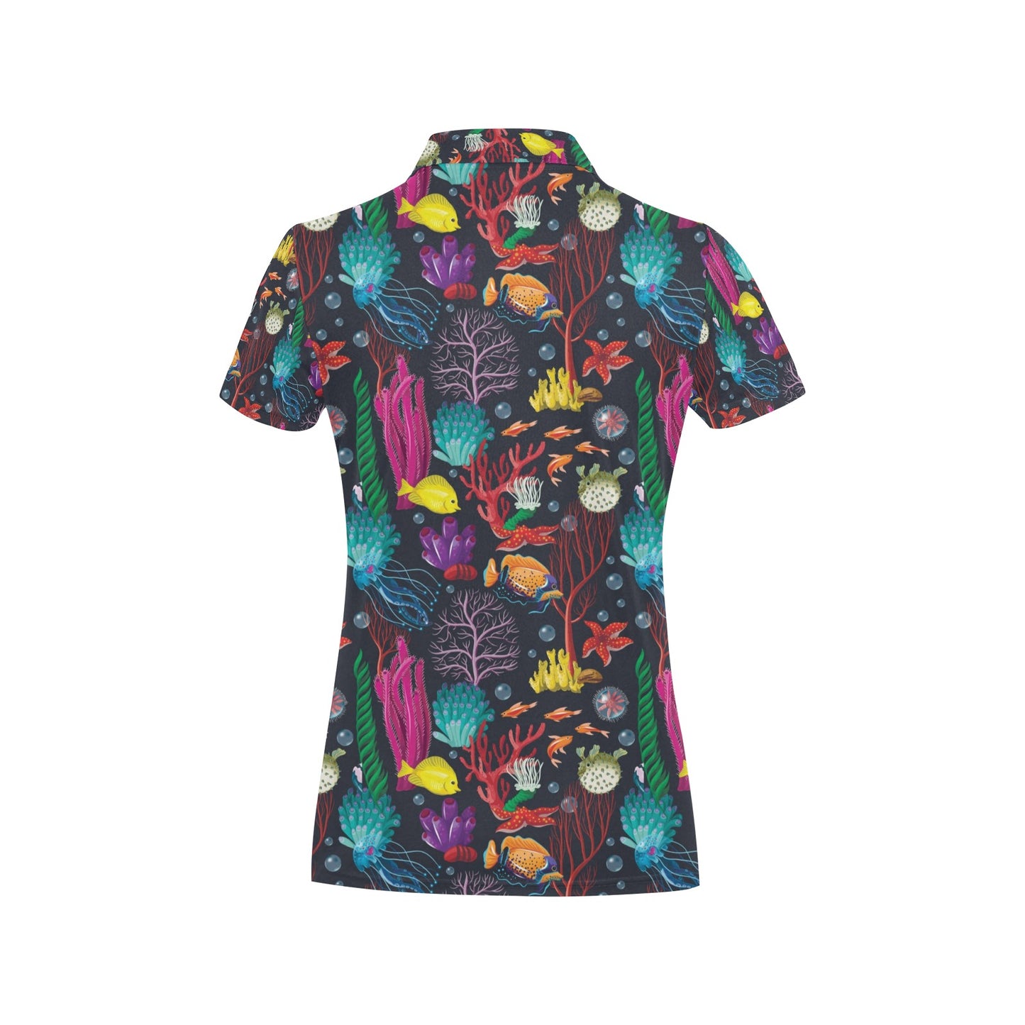 Underwater Cute Print Design LKS303 Women's Polo Shirt