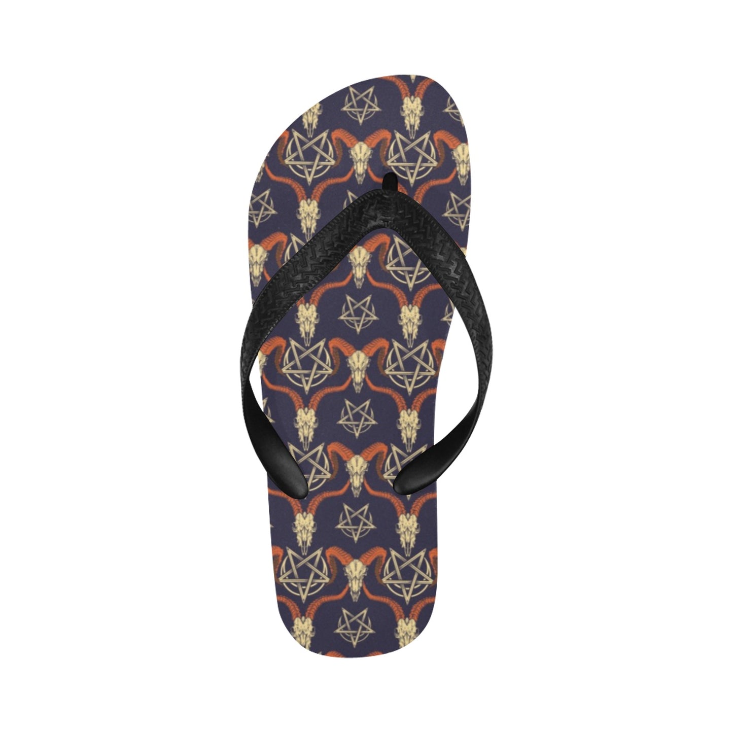 Buffalo Head Print Design LKS403 Flip Flops