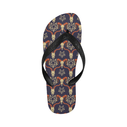 Buffalo Head Print Design LKS403 Flip Flops