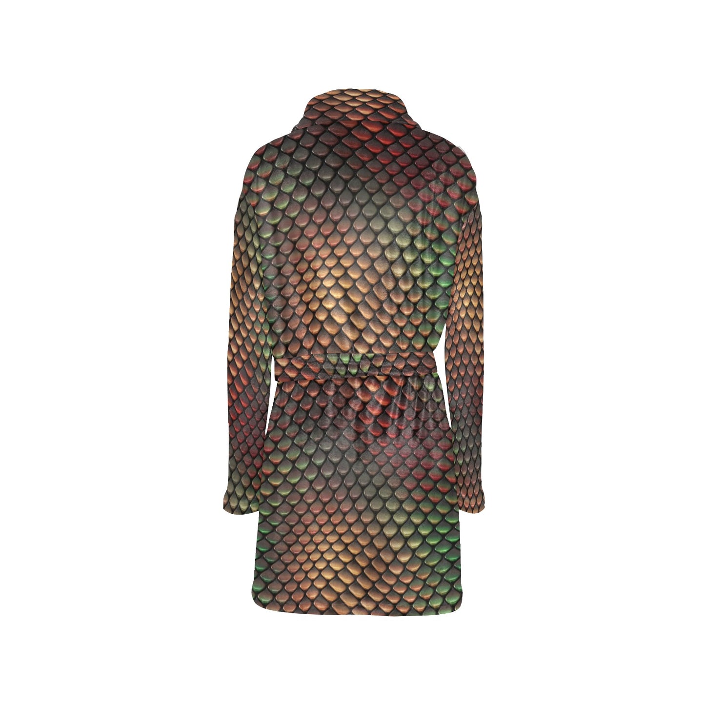 Snake Skin Colorful Print Women's Fleece Robe