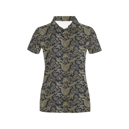 Brocade Pattern Print Design 04 Women's Polo Shirt