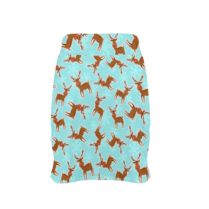 Reindeer Print Design LKS403 17" Golf & Pickleball Skort with Pockets