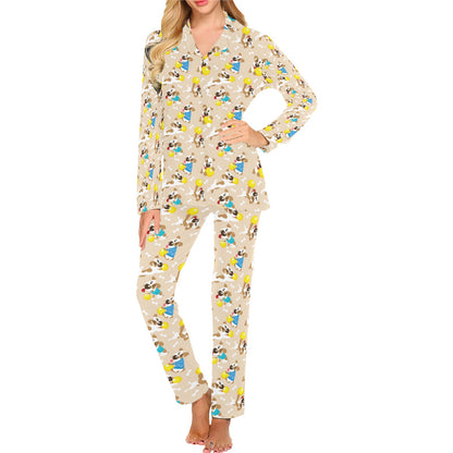 Russell Terriers Cute Print Design LKS304 Women's Long Pajama Set