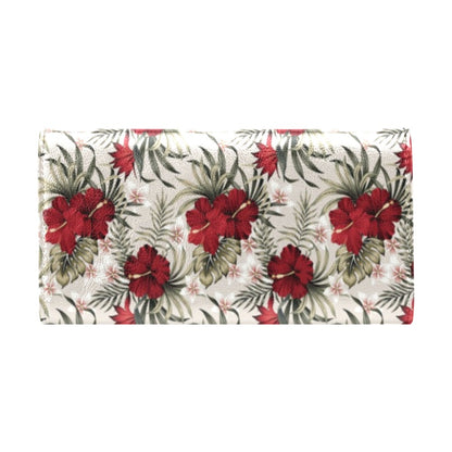 Hibiscus Print Design LKS3011 Women's Trifold Wallet