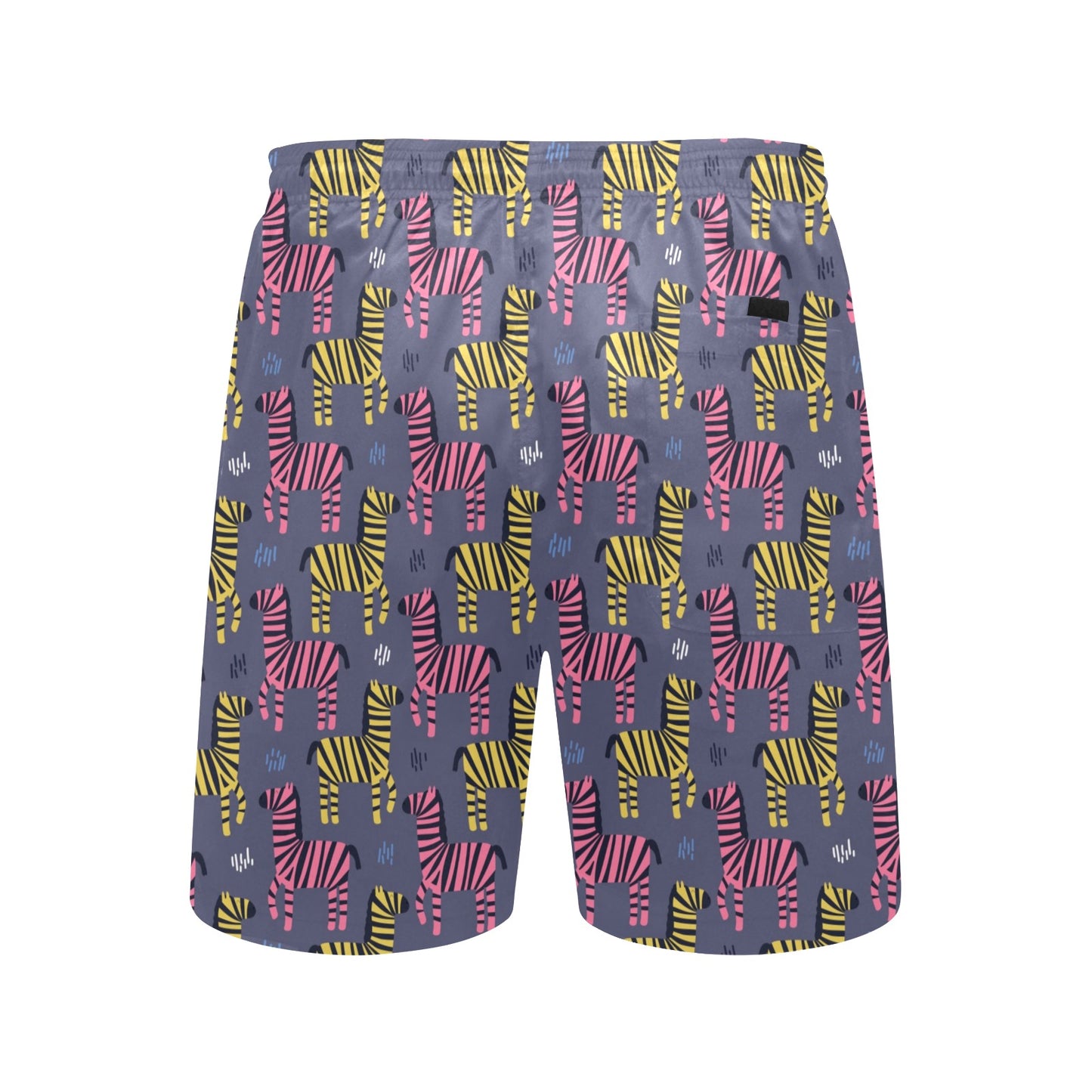 Zebra Print Design LKS303 Men's Swim Trunks Beach Shorts