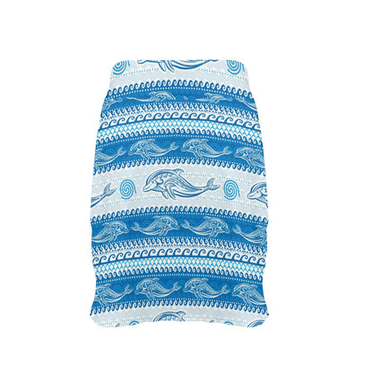 Dolphin Tribal Print Pattern 17" Golf & Pickleball Skort with Pockets