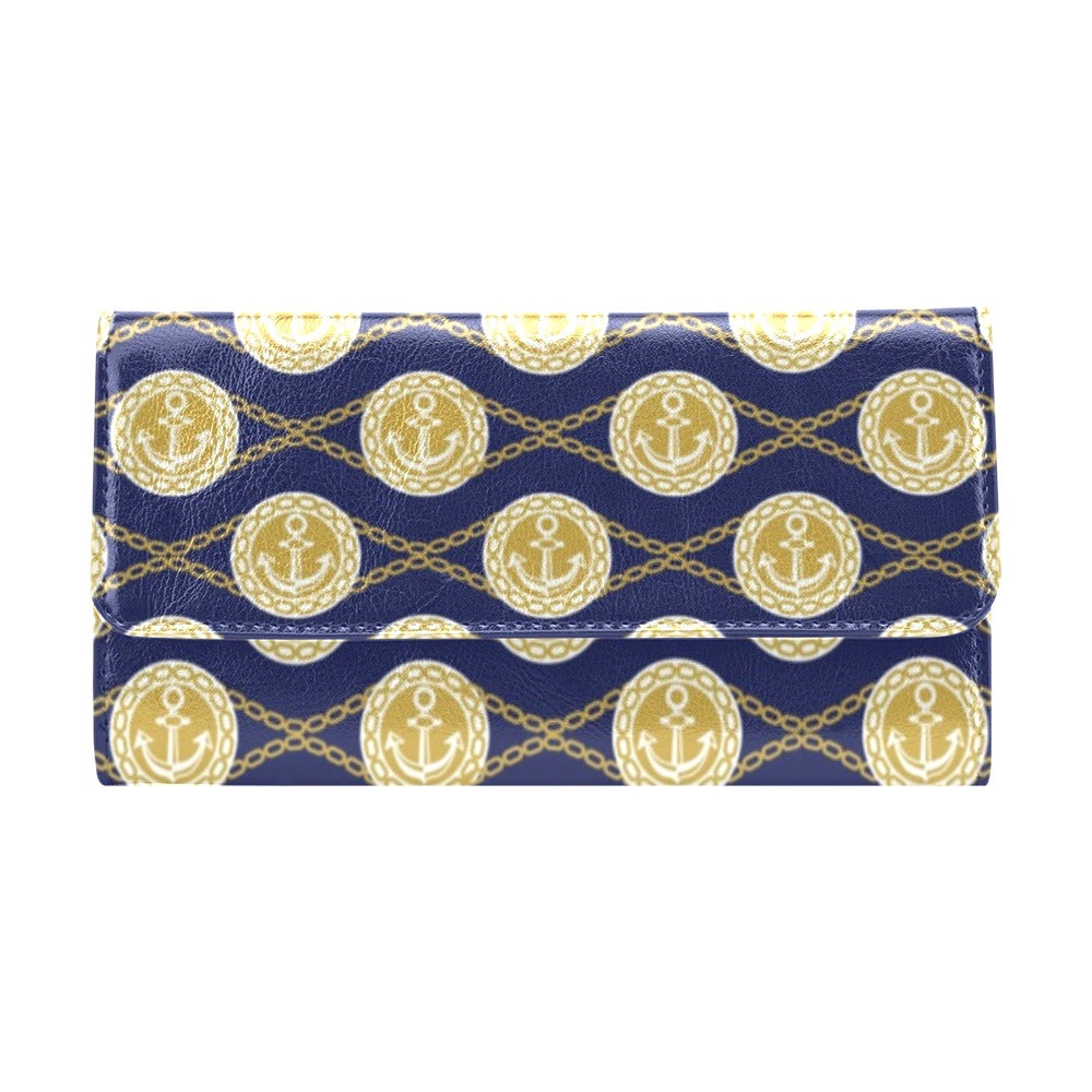 Anchor Luxury Pattern Women's Trifold Wallet