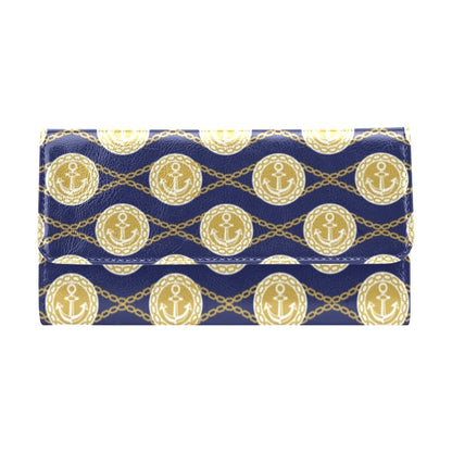 Anchor Luxury Pattern Women's Trifold Wallet