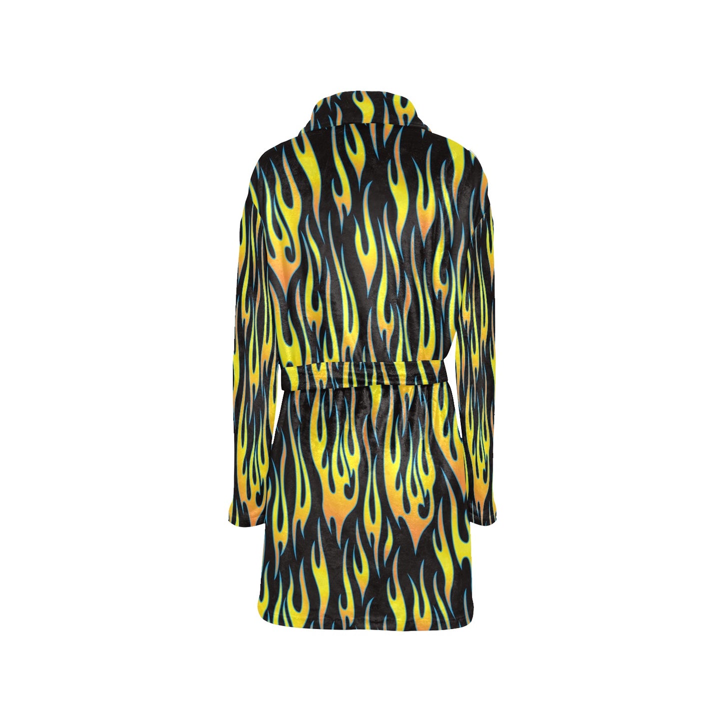 Flame Fire Yellow Pattern Women's Fleece Robe