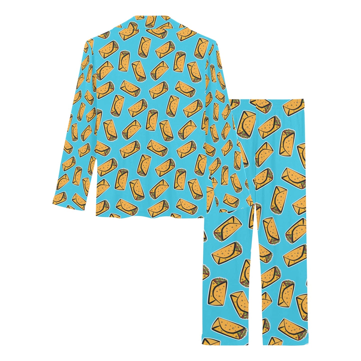 Burrito Print Design LKS301 Women's Long Pajama Set