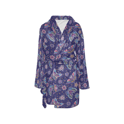 Butterfly Print Design LKS303 Women's Fleece Robe