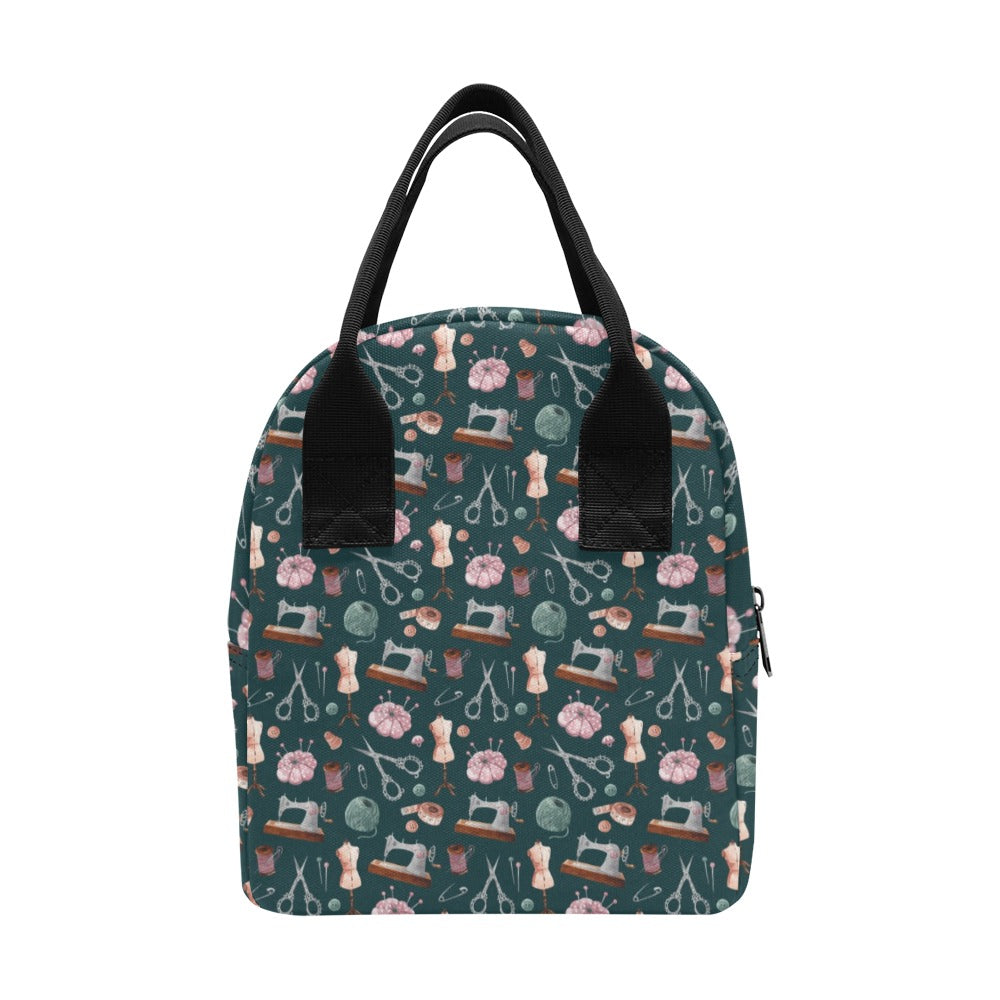 Sewing Equipment Print Design LKS307 Insulated Lunch Bag