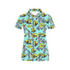 Angelfish Pattern Print Design 02 Women's Polo Shirt