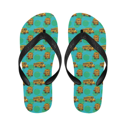 School Bus Print Design LKS308 Flip Flops