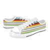 Serape Print Design LKS302 Women's White Low Top Shoes