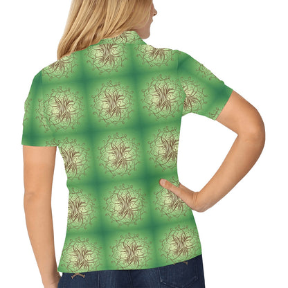 Celtic Pattern Print Design 05 Women's Polo Shirt
