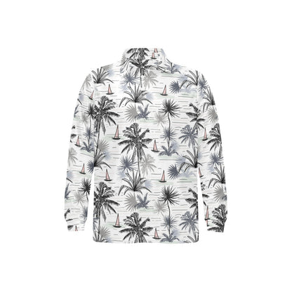 Pacific island Pattern Print Design A04 Long Sleeve Polo Shirt For Men's