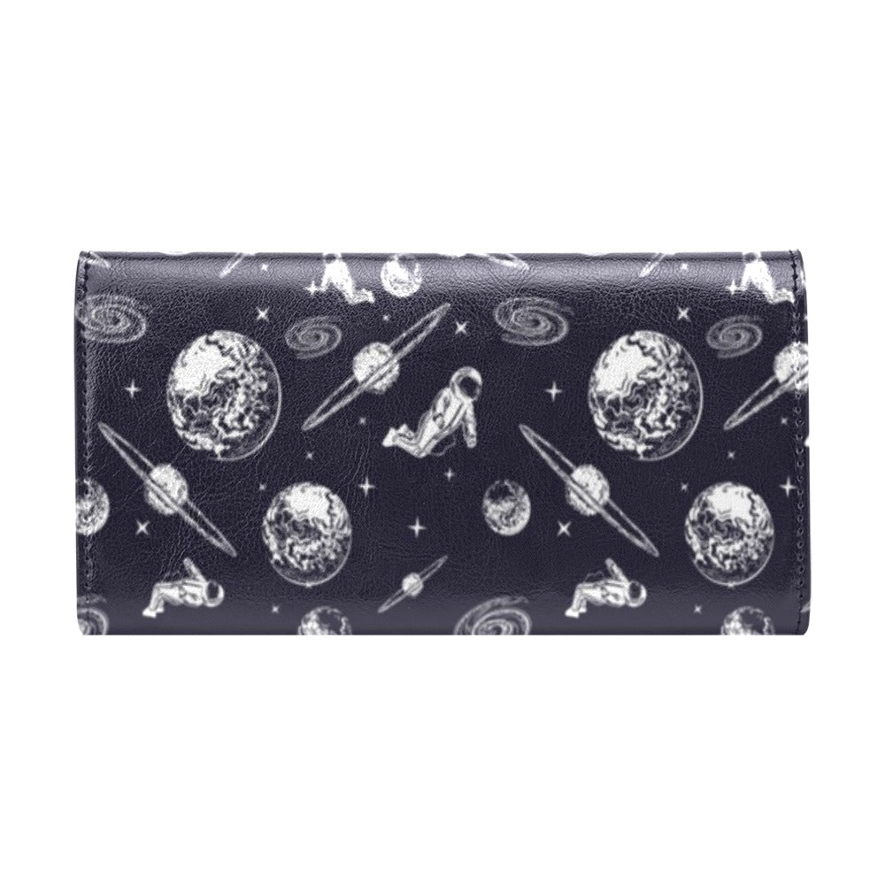 Space Astronaut Print Design LKS302 Women's Trifold Wallet