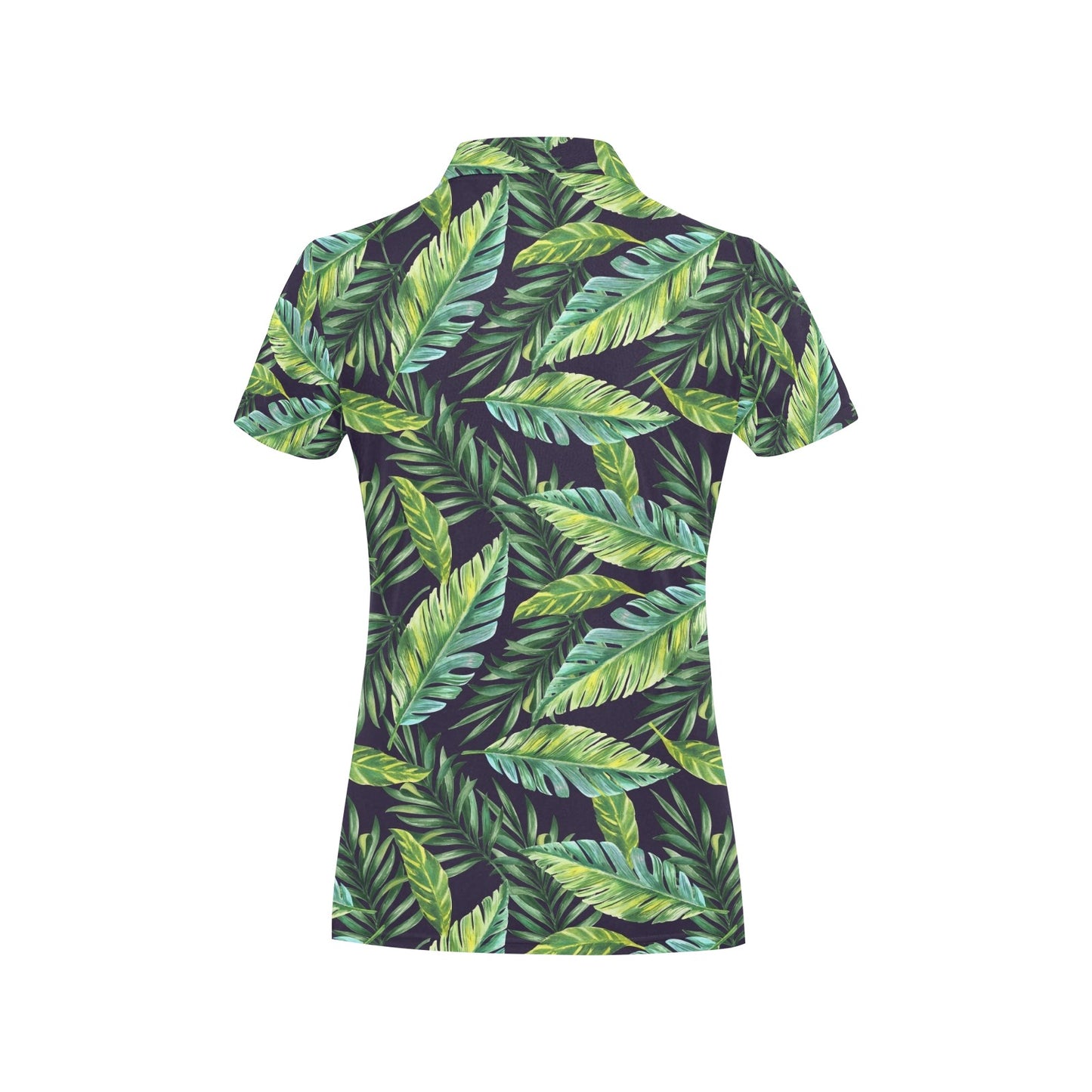 Tropical Flower Pattern Print Design TF06 Women's Polo Shirt